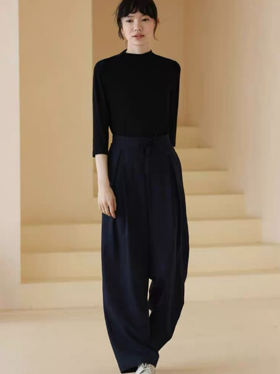 Huntter Casual Drawstring Chiffon Pants 