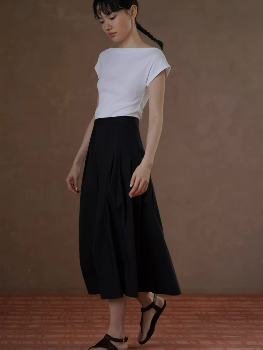 Hadley Folding Waist Bad Midi Skirt