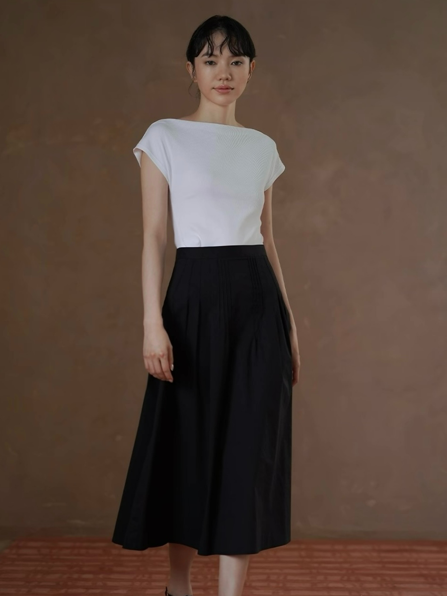 Hadley Folding Waist Bad Midi Skirt