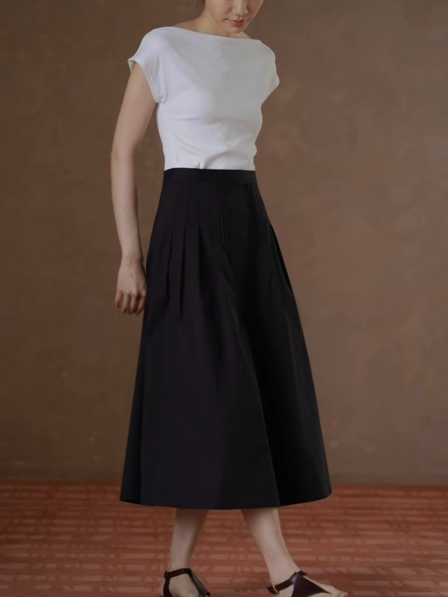 Hadley Folding Waist Bad Midi Skirt