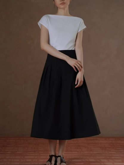 Hadley Folding Waist Bad Midi Skirt