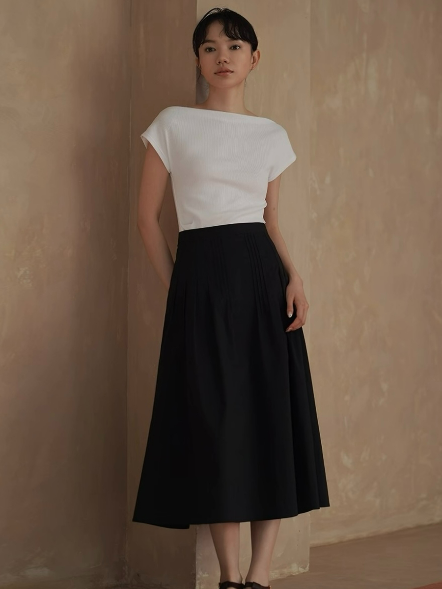 Hadley Folding Waist Bad Midi Skirt
