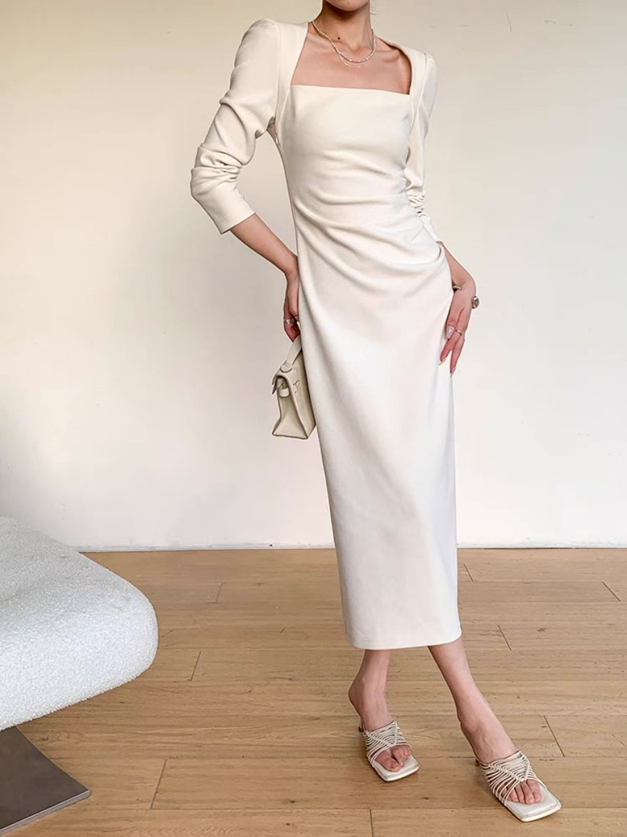 Xaana Queen Anne Square Neckline Dress