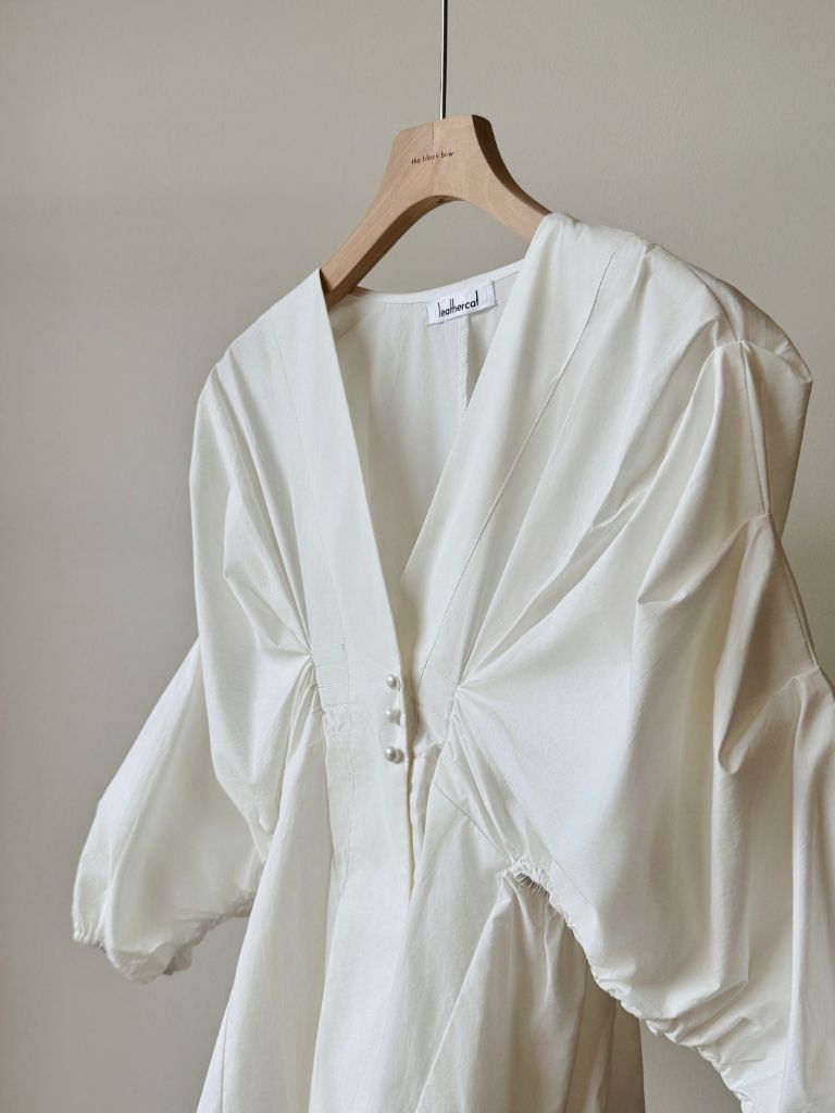 Vienna V Collar Ruched Top