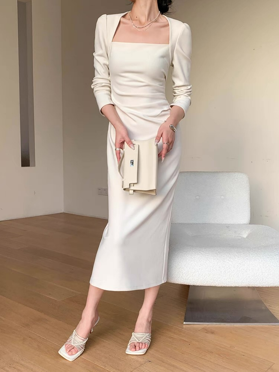 Xaana Queen Anne Square Neckline Dress