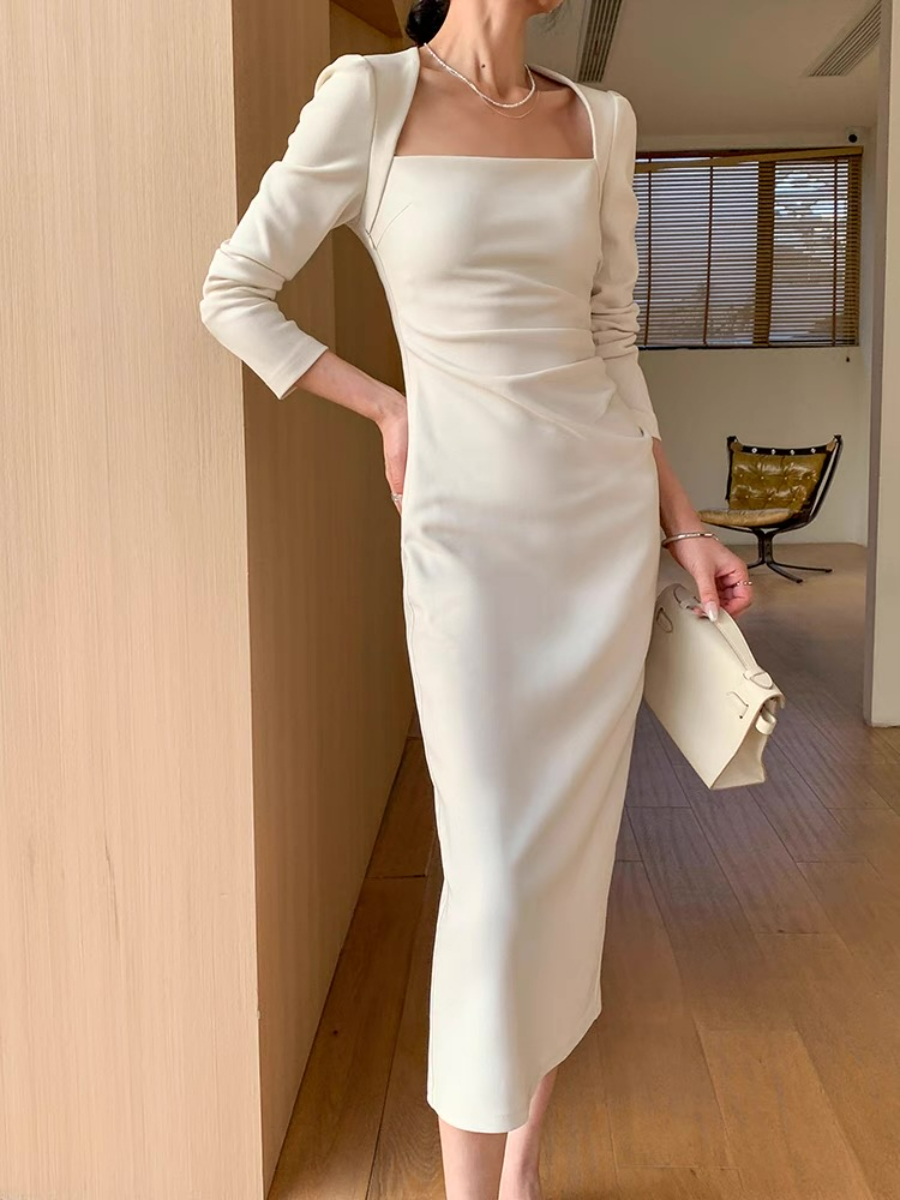 Xaana Queen Anne Square Neckline Dress