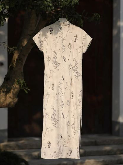 Ya Tao Monochrome Cheongsam-The Black Bow-