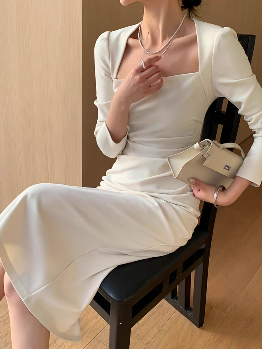 Xaana Queen Anne Square Neckline Dress