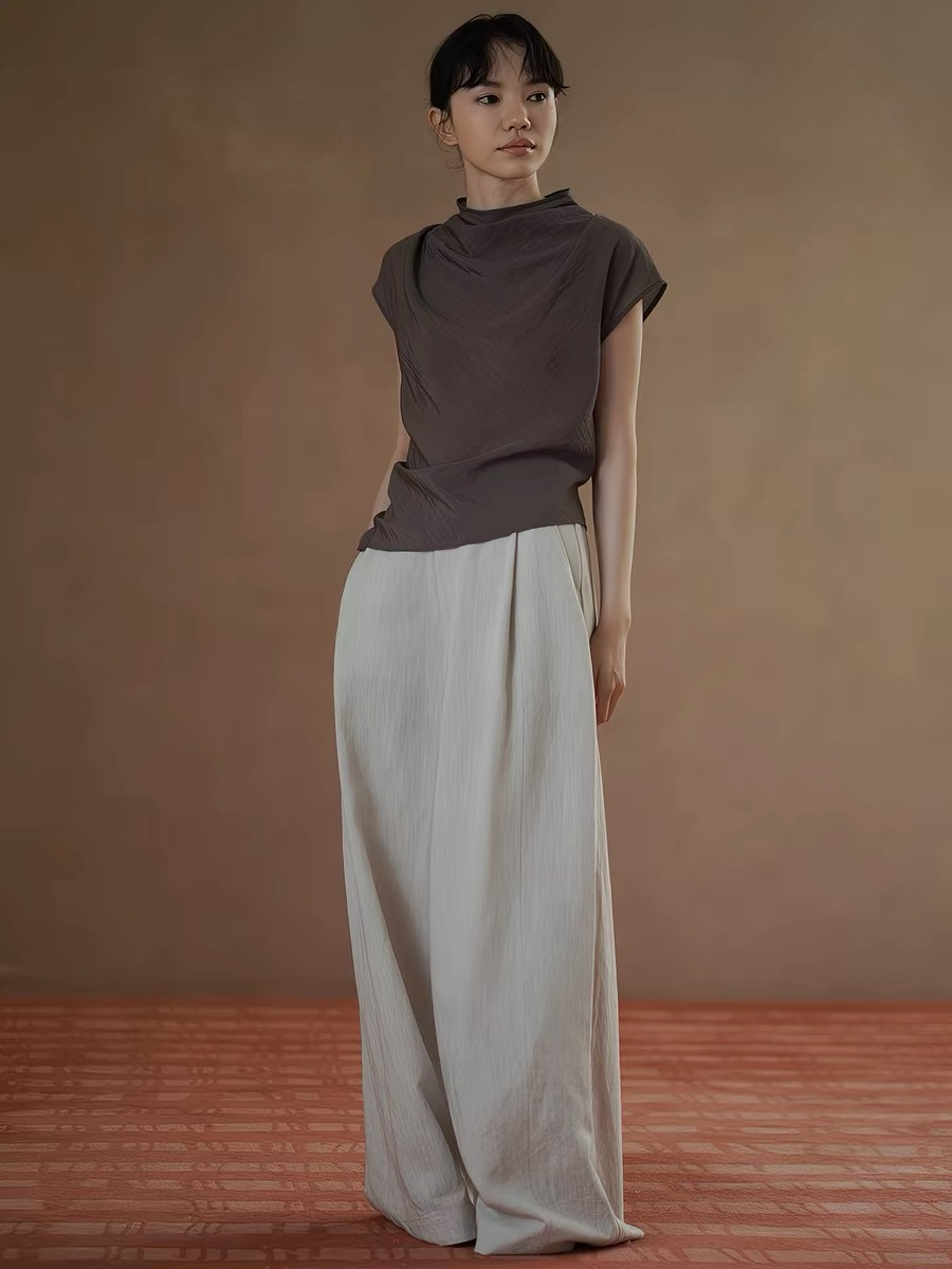 Haven Draped Collar Top