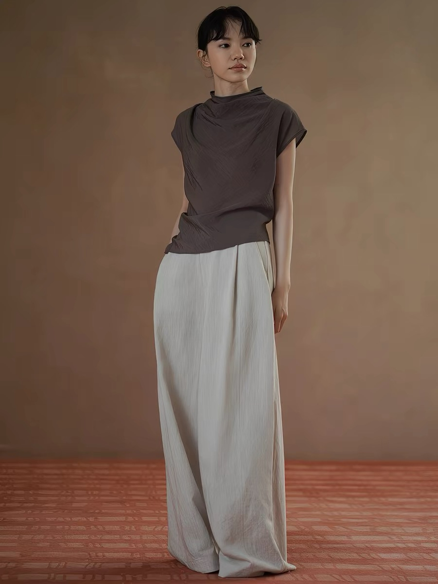 Haven Draped Collar Top