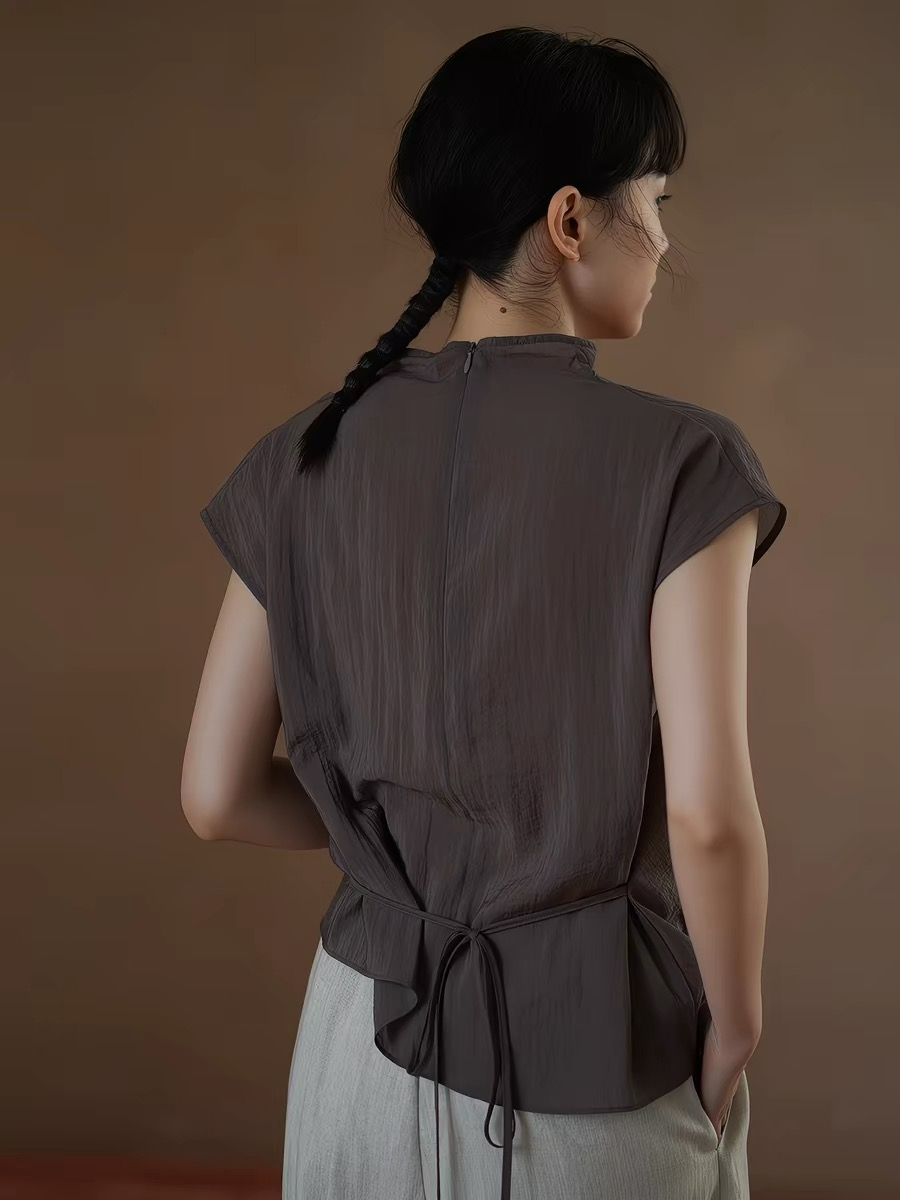 Haven Draped Collar Top