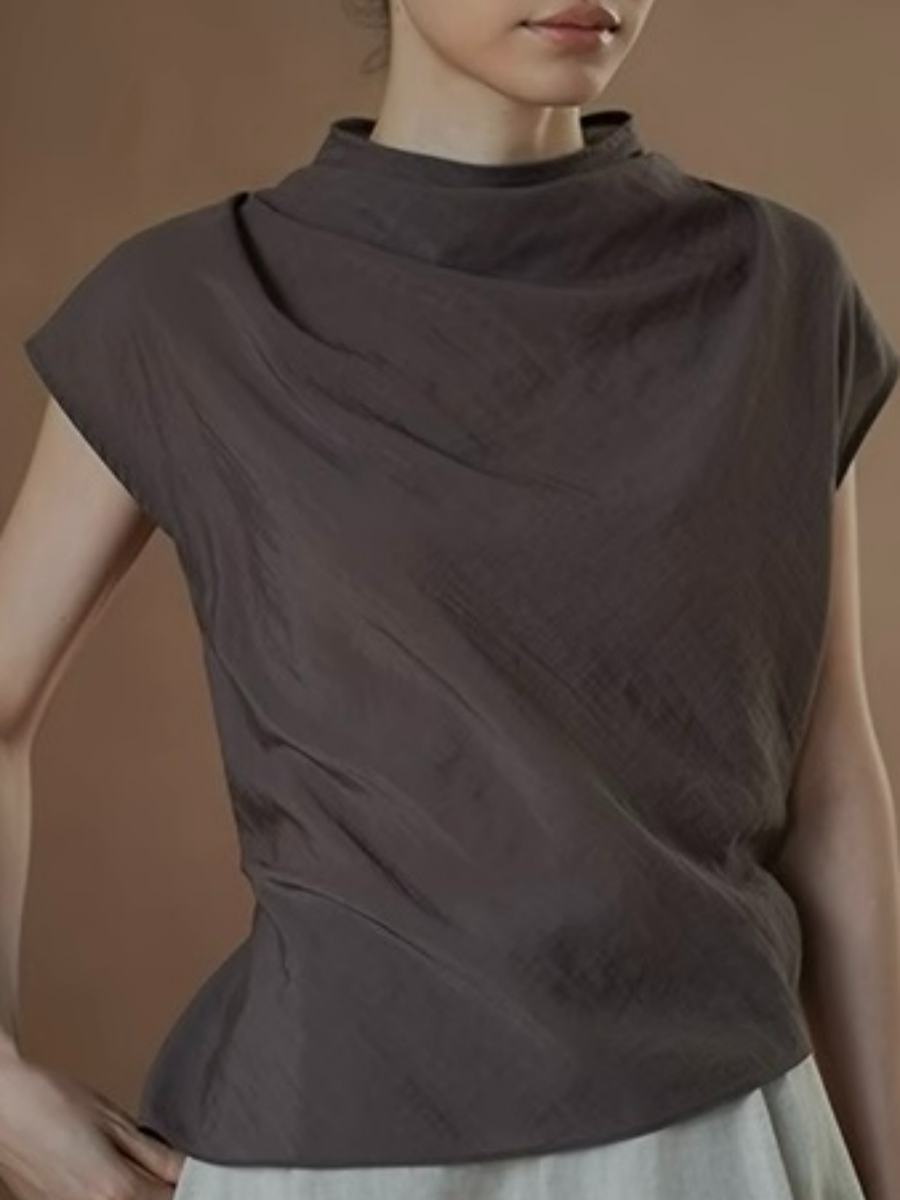 Haven Draped Collar Top