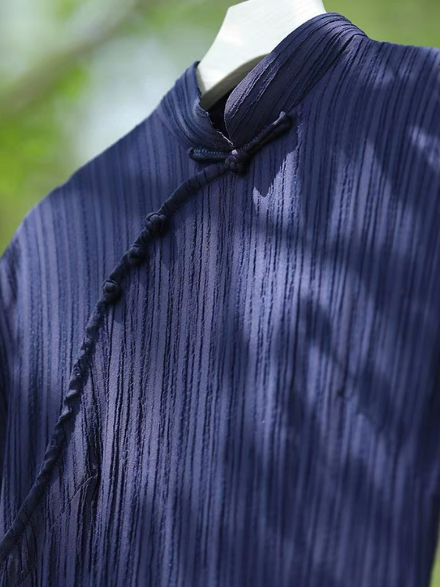 Ya Shen Stripe Cheongsam-The Black Bow-