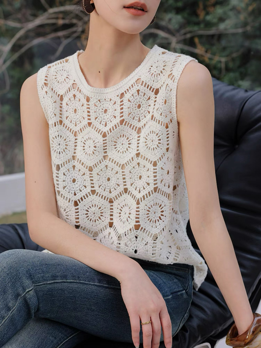 Xaviera Crochet Sleeveless Top & Skirt