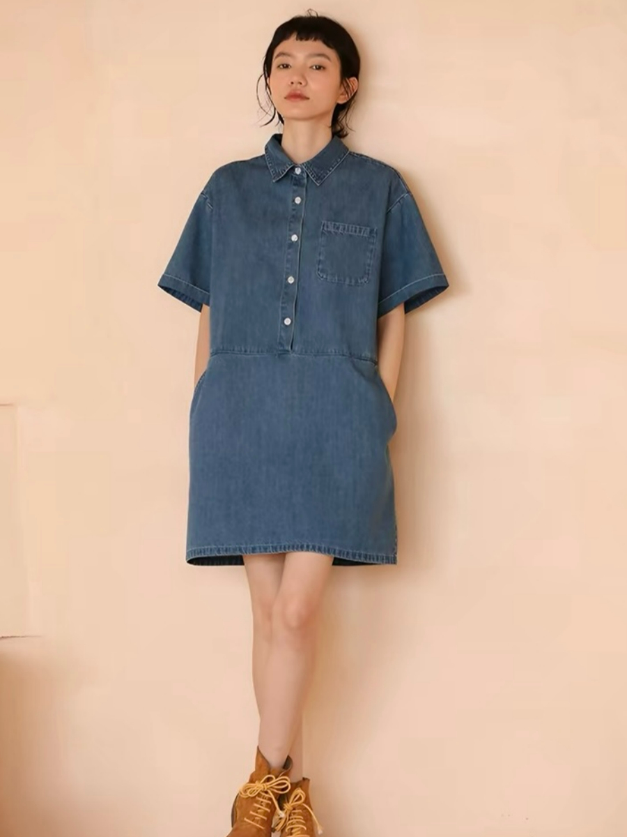 Hendrix A-Line Denim Dress