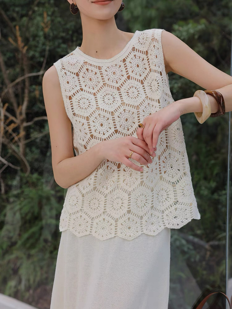 Xaviera Crochet Sleeveless Top & Skirt