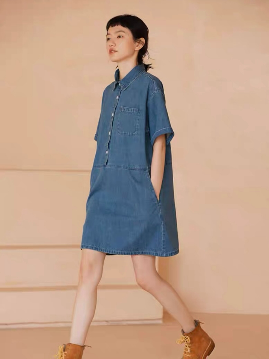 Hendrix A-Line Denim Dress