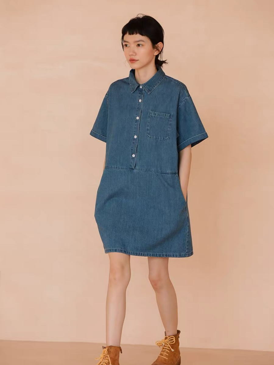 Hendrix A-Line Denim Dress