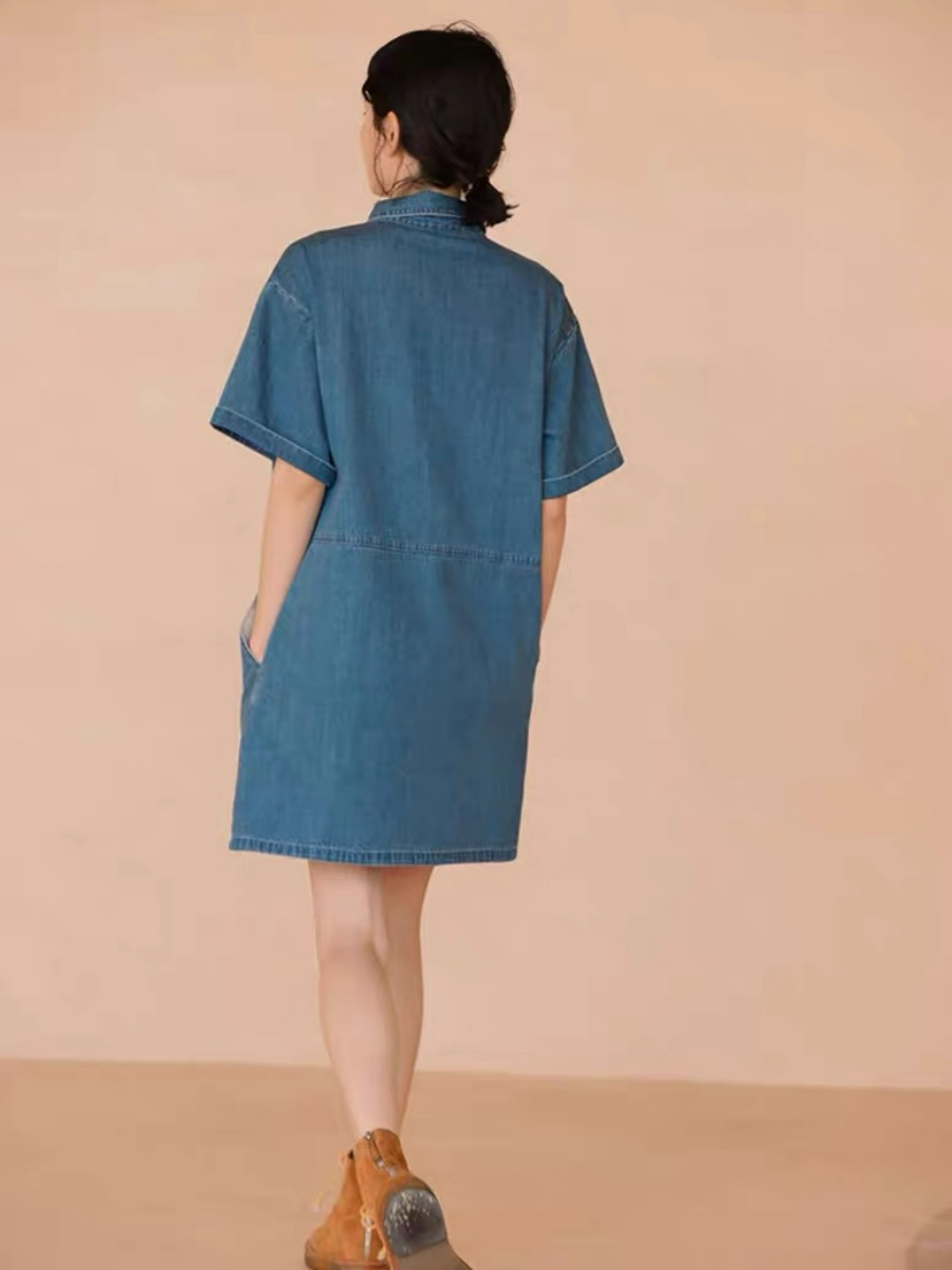 Hendrix A-Line Denim Dress