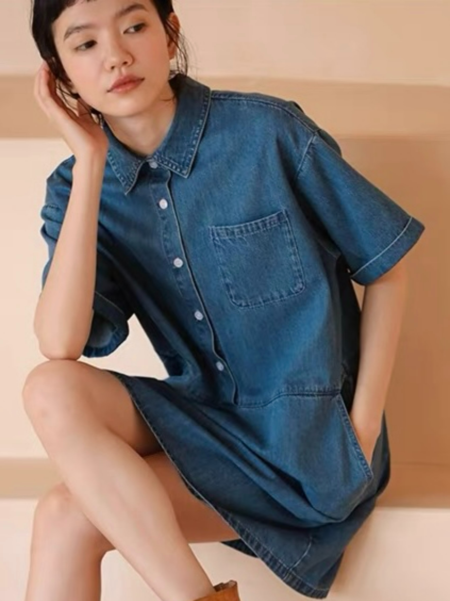 Hendrix A-Line Denim Dress