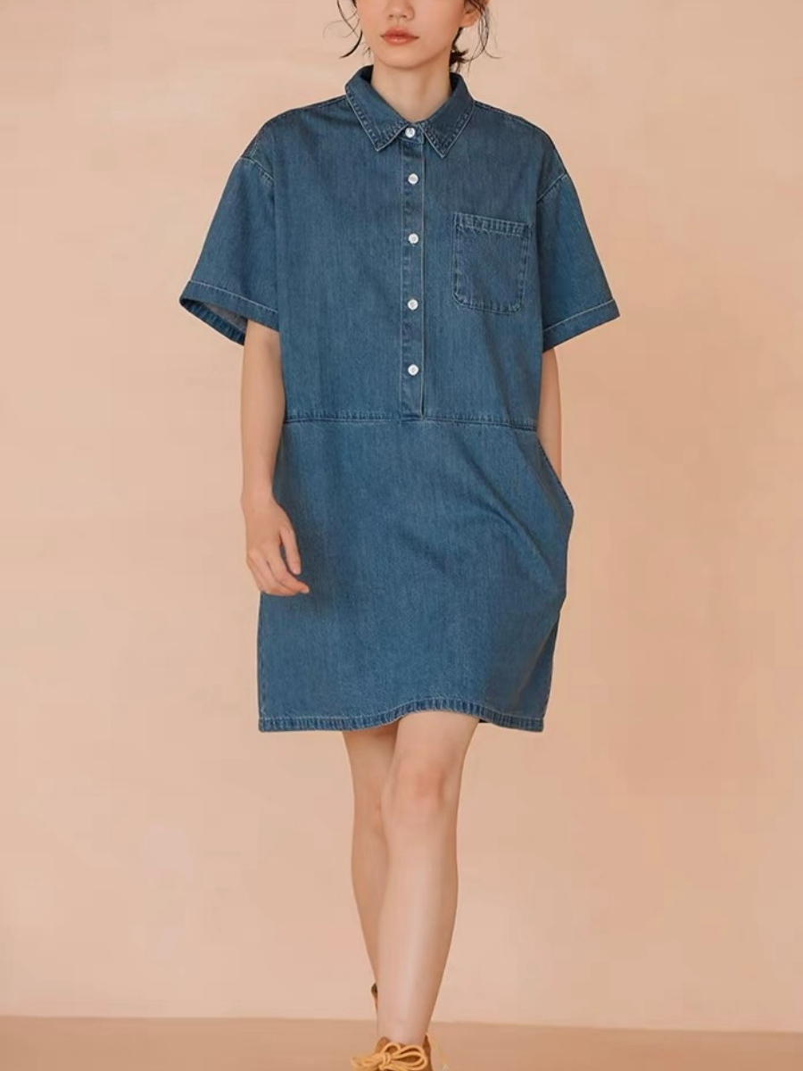 Hendrix A-Line Denim Dress
