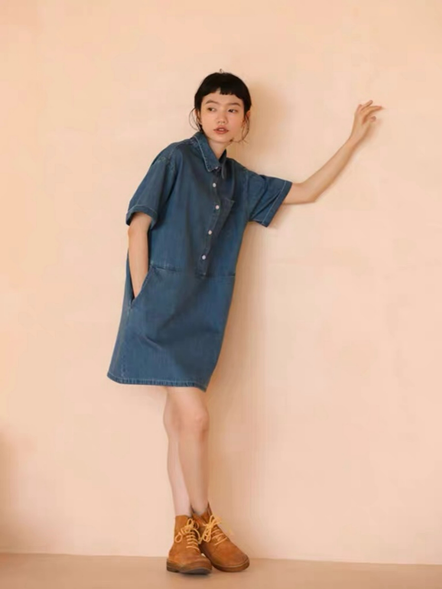 Hendrix A-Line Denim Dress