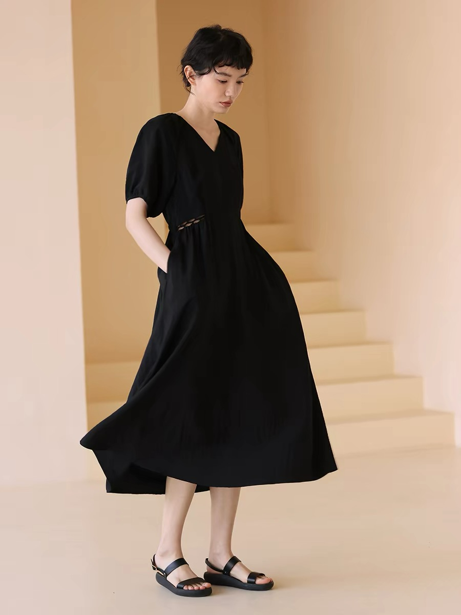 Holly Waist Detailed Flare Midi Dress