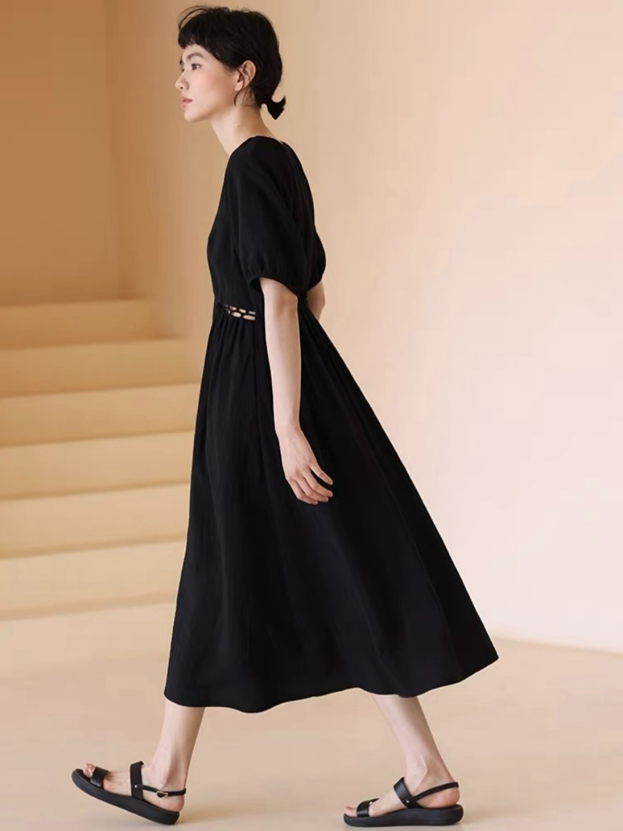 Holly Waist Detailed Flare Midi Dress