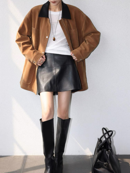 Xamoora Faux Leather Skirt