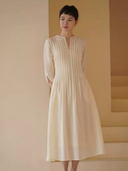 Hanne Delicate Vintage Folding Detail Dress