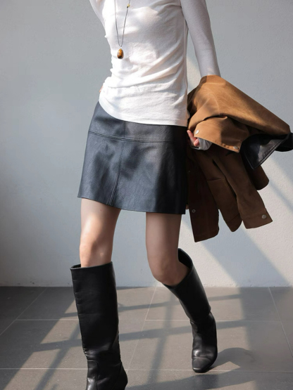 Xamoora Faux Leather Skirt