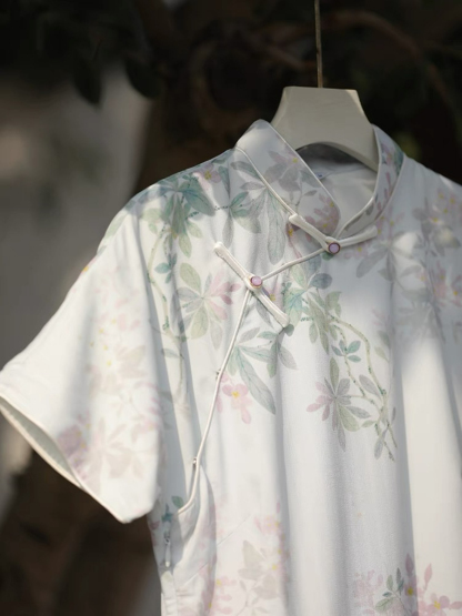 Ya Zi Half Placket Cheongsam-The Black Bow-