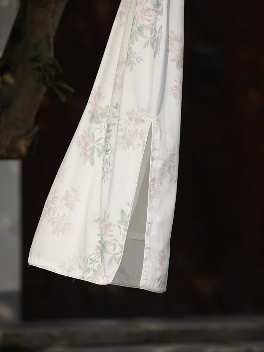 Ya Zi Half Placket Cheongsam-The Black Bow-