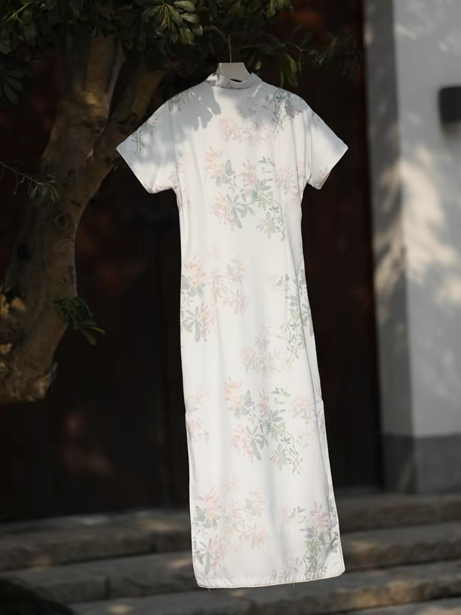Ya Zi Half Placket Cheongsam-The Black Bow-