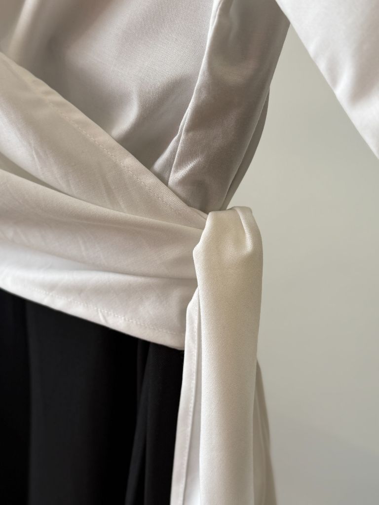 Verona Mid Sleeve Waist Tie Shirt