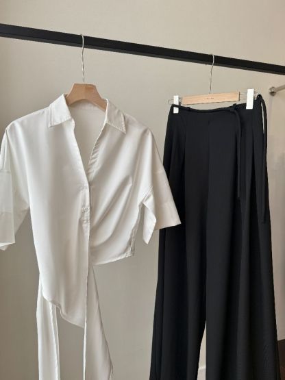 Verona Mid Sleeve Waist Tie Shirt