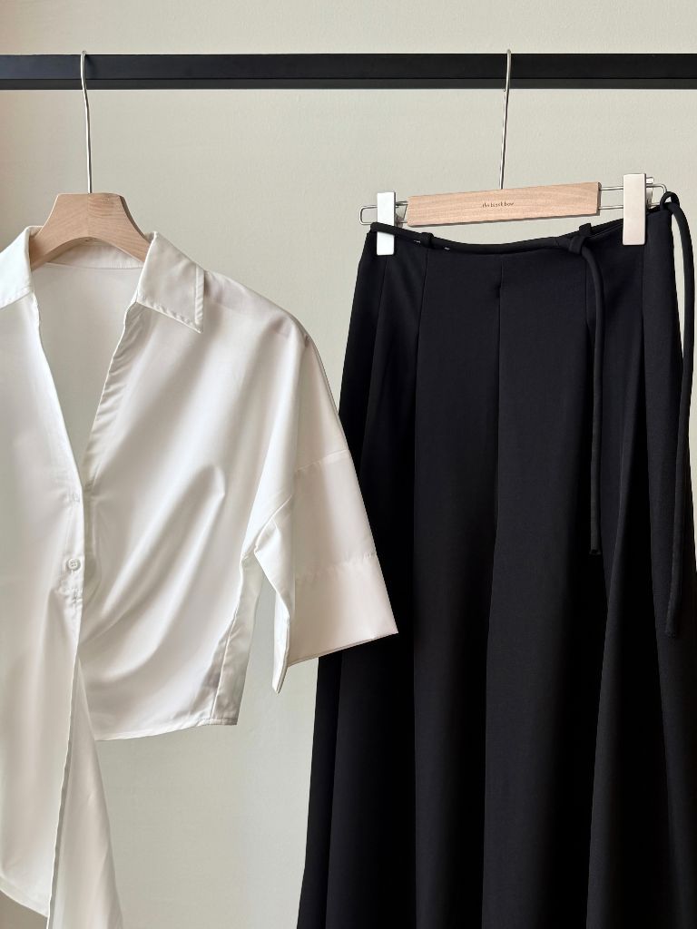 Verona Mid Sleeve Waist Tie Shirt