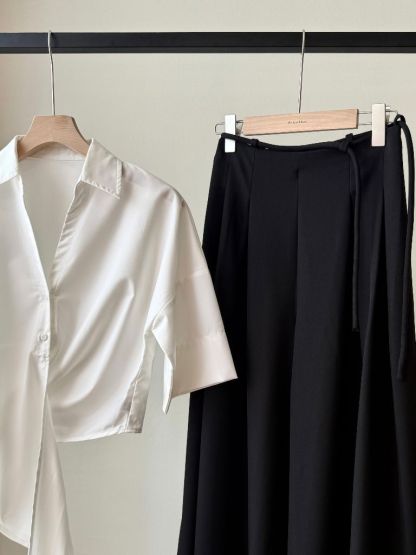 Verona Mid Sleeve Waist Tie Shirt