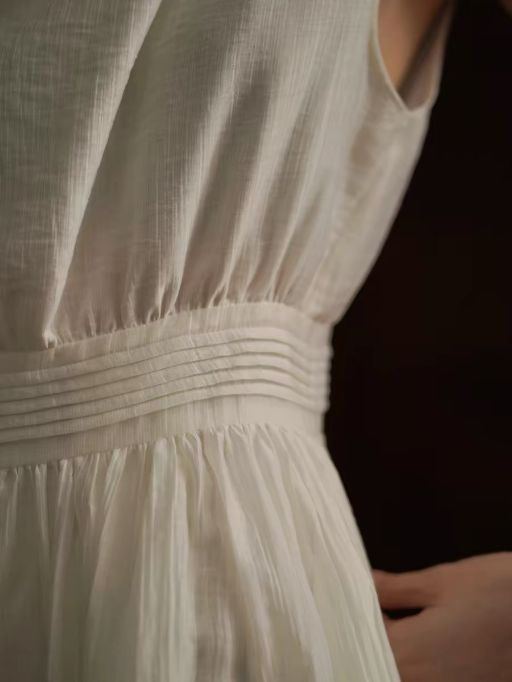 Hadassah Drape Collar Sheer Flowy Dress