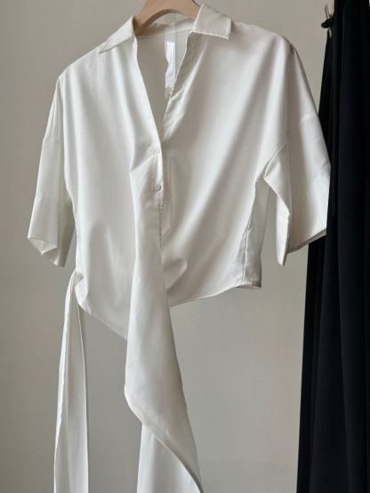 Verona Mid Sleeve Waist Tie Shirt