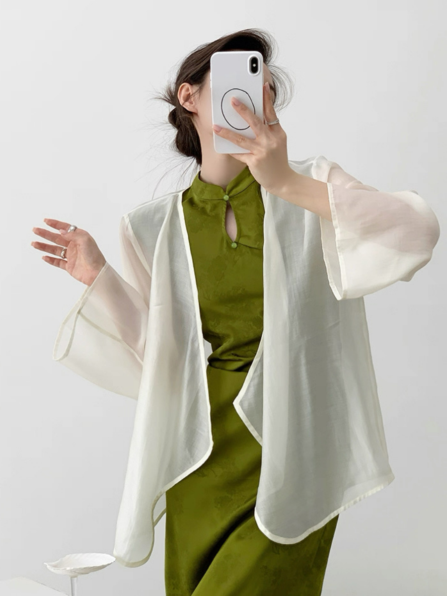 Han An Sleeveless Floral Cheongsam