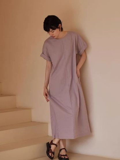 Harlan Linen Cotton Blend Waist Tie Dress