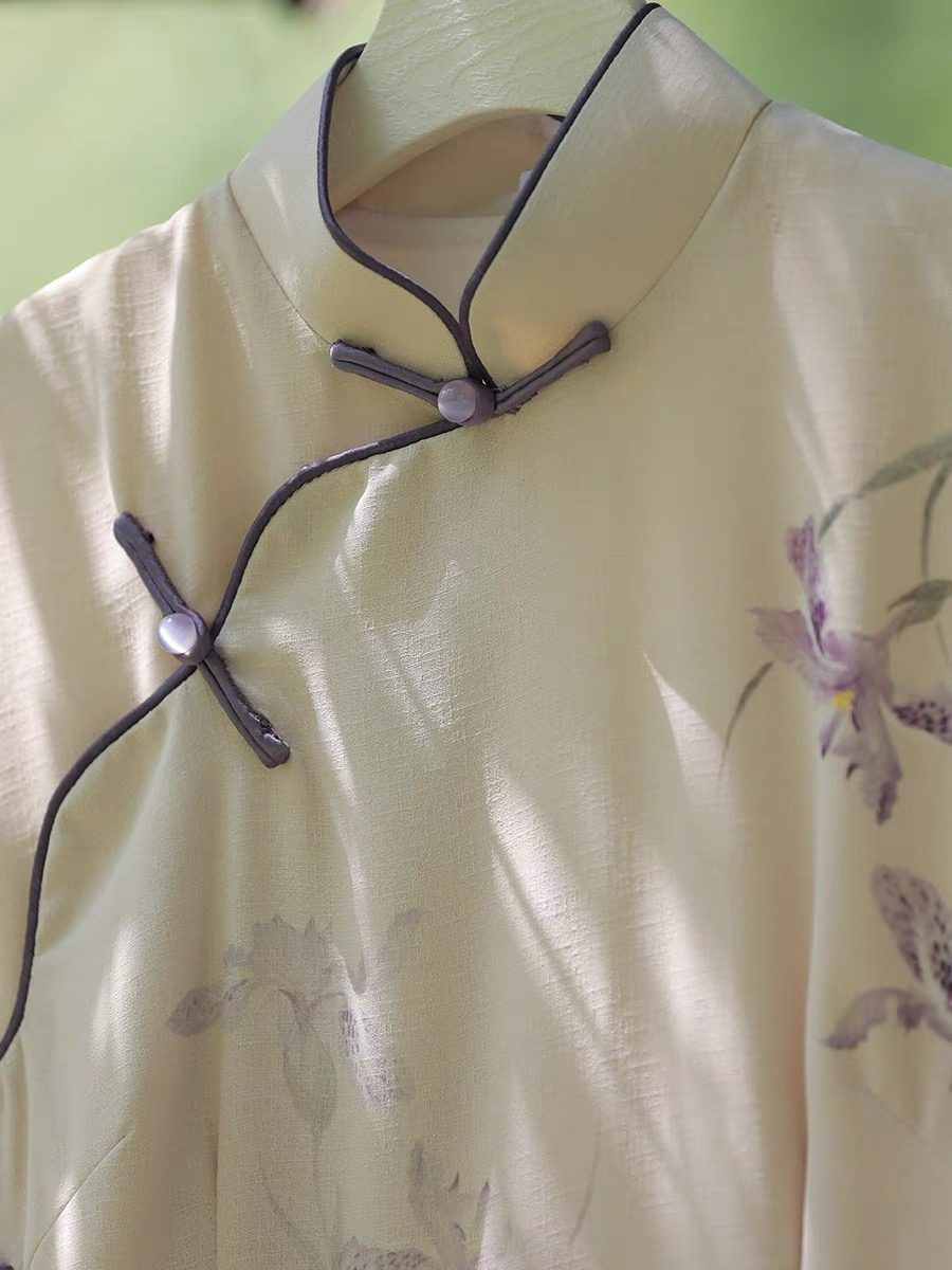 Ya Dai Full Placket Cheongsam-The Black Bow-