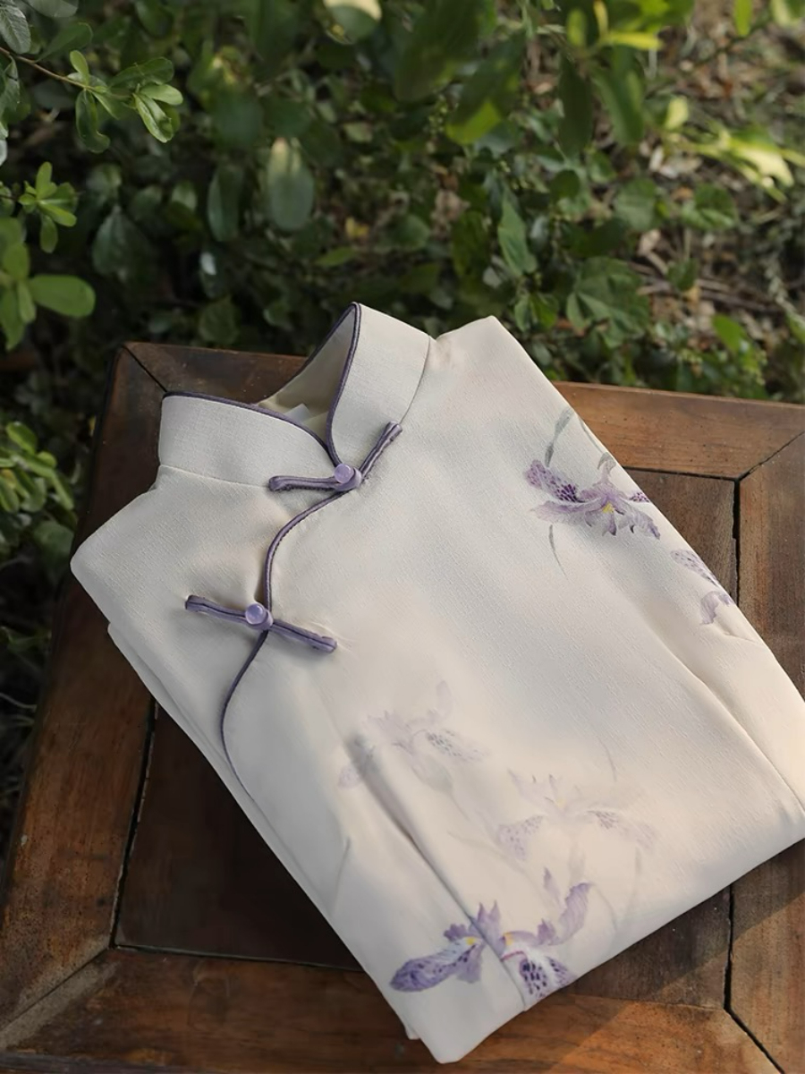 Ya Dai Full Placket Cheongsam-The Black Bow-