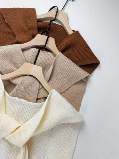 Wewe Ribbed Knit Shawl