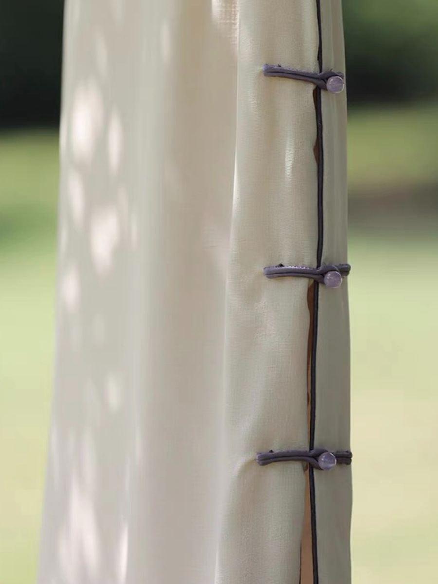 Ya Dai Full Placket Cheongsam-The Black Bow-