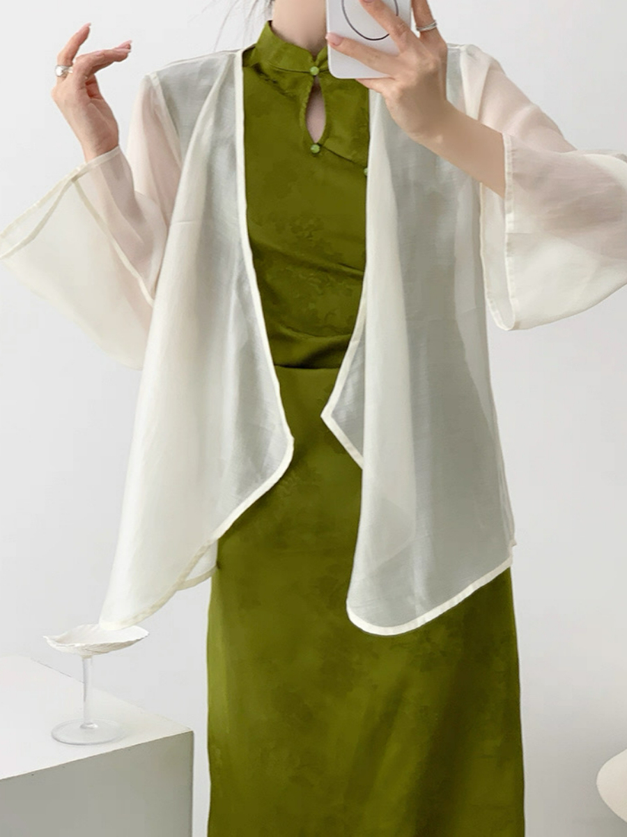 Han An Sleeveless Floral Cheongsam