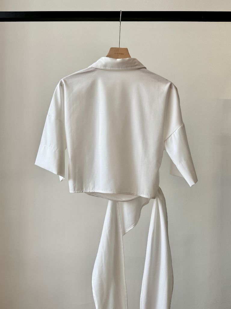 Verona Mid Sleeve Waist Tie Shirt