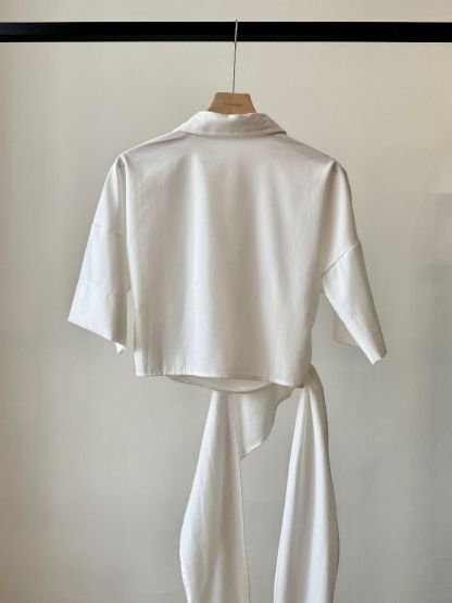 Verona Mid Sleeve Waist Tie Shirt