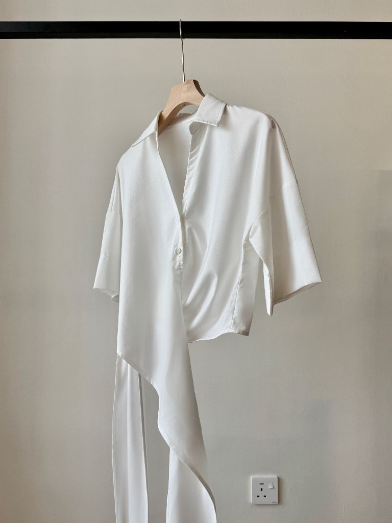 Verona Mid Sleeve Waist Tie Shirt